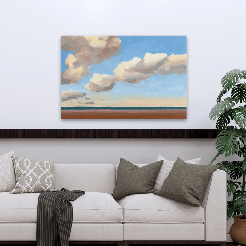 Paysage côtier et plage III, H 48 po x l 32 po