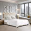 Structure de lit en tissu avec tête de lit ajustable Winston Porter-709296191-709296182