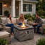 Foyer de table d'extérieur au propane en béton H 25 po x l 32 po