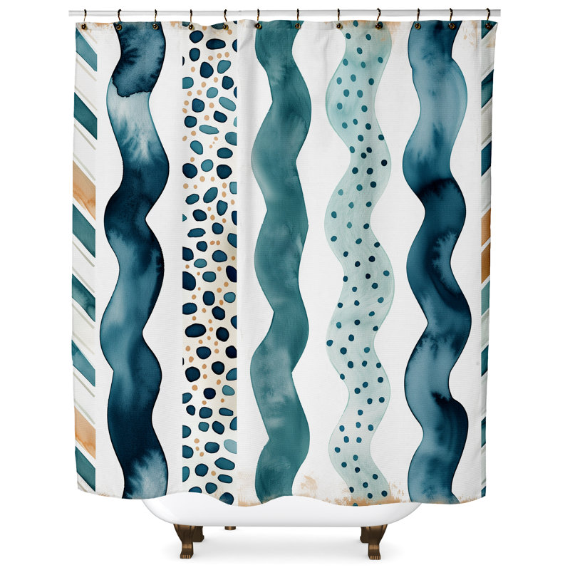 Gebbert Abstract Shower Curtain, 84" H x 71" W