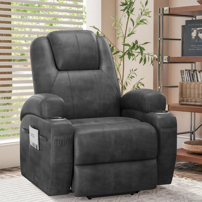 Fauteuil inclinable électrique avec massage Power Lift, Noir