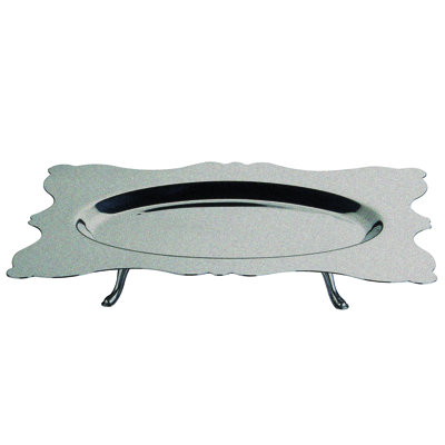 Plateau rectangulaire avec pieds Dolce Vita - 12 pièces - Acier inoxydable