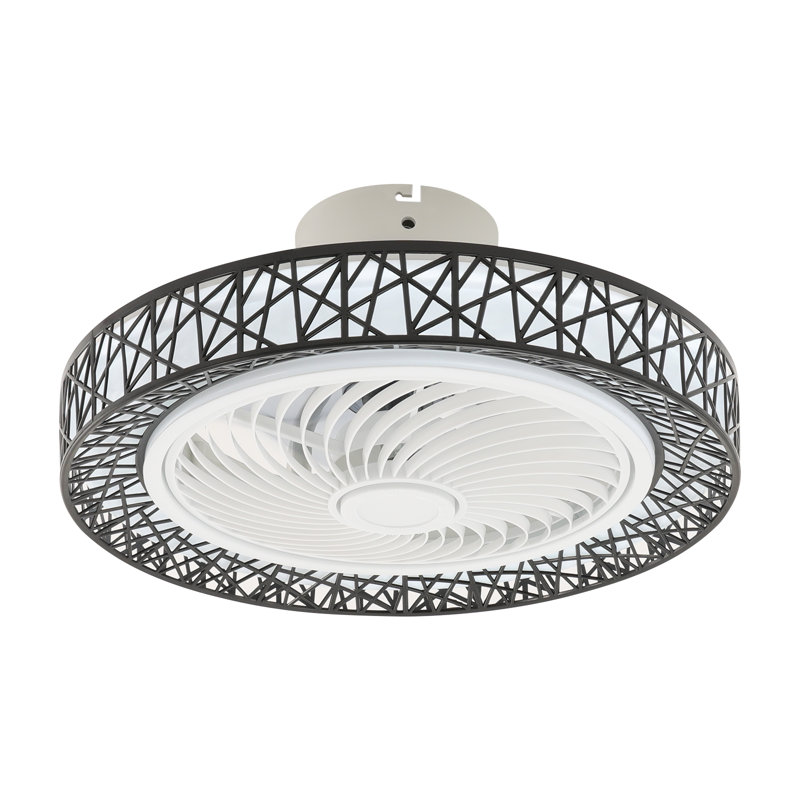 Ventilateur de plafond encastré à DEL avec télécommande et ensemble d'éclairage Analice