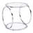 Chrome Frame Glass End&Side Table with Storage