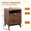 Ensemble de tables basses à plateau relevable avec 2 tables de bout, table basse en noyer et tables d'appoint avec station de charge-1124166118-1124166119