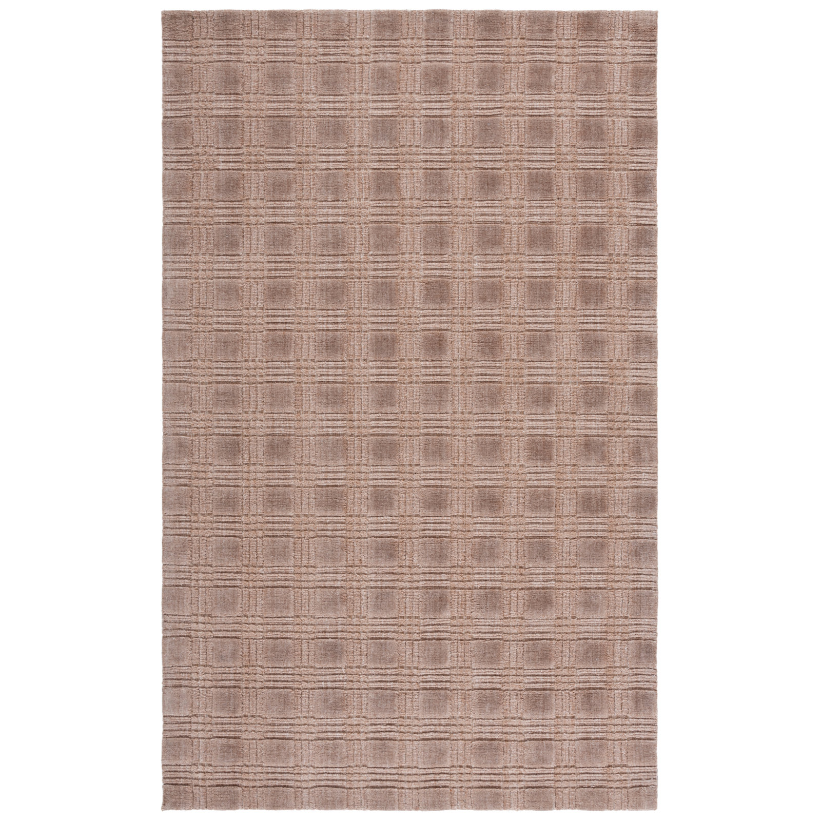 Hand-Loomed Plaid Performance Rug, Rectangle 3' x 5'