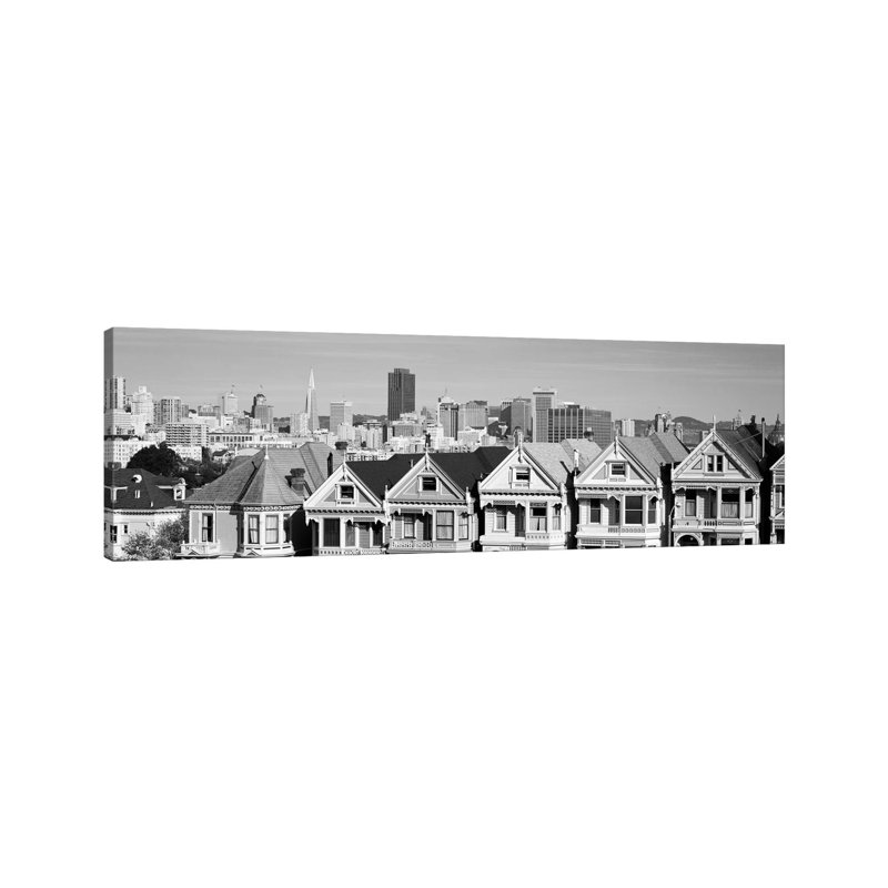 San Francisco Skyline Cityscape - Wrapped Canvas Panoramic Print, 30.48 cm H x 91.44 cm W x 1.91 cm D