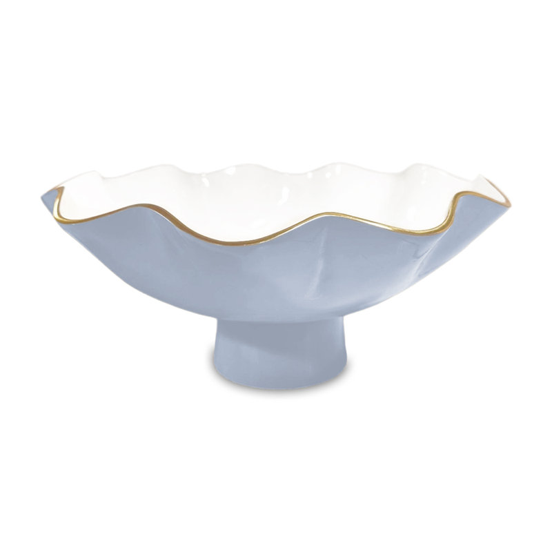 ENCANTO Carola Large Pedestal, Periwinkle/White