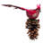 Keerthan Cardinal on Pinecone Set of 6 5" x 3.5" x 6.5" Red/Brown
