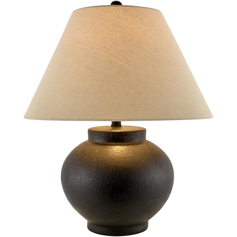 Lampe de table Akhsa, Noir, noir, noir, noir