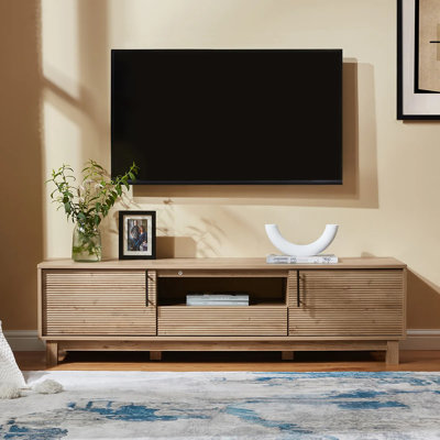 Entertainment Center TV Stand For TV Ups To 65” Mid Century TV Console Media Console with Storage