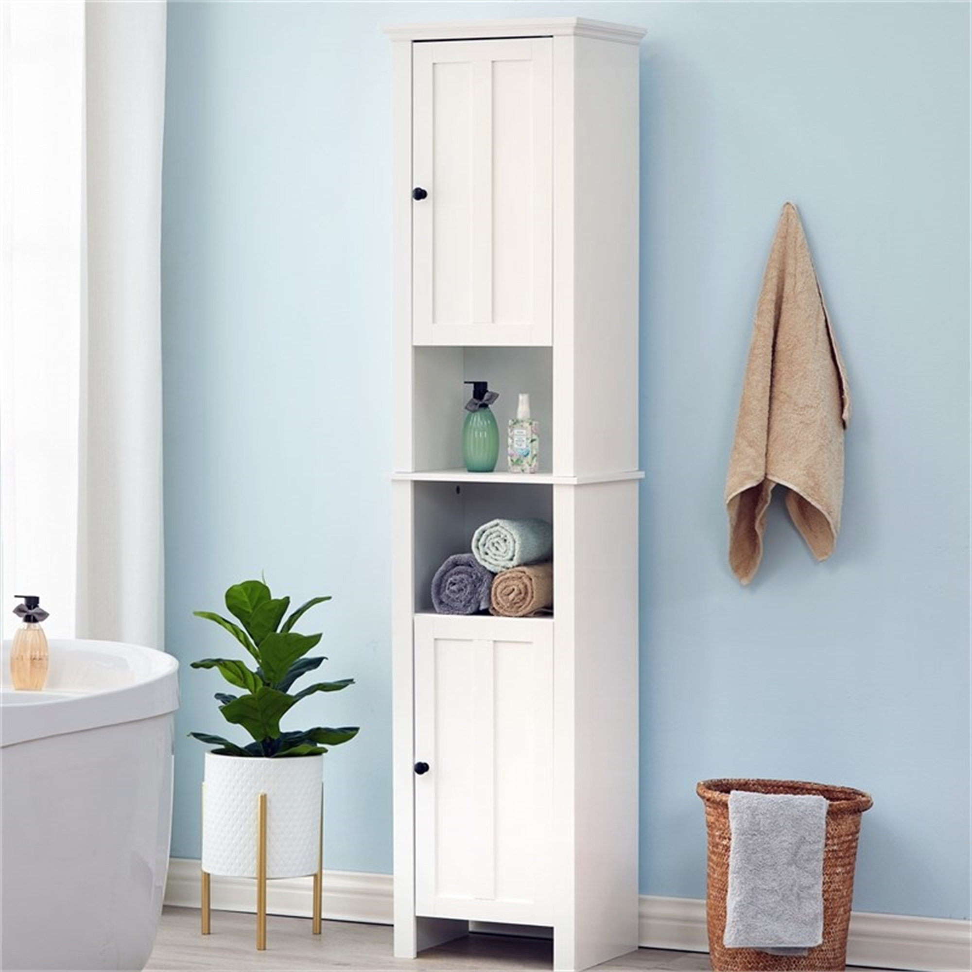 Red Barrel Studio® Freestanding Linen Cabinet & Reviews