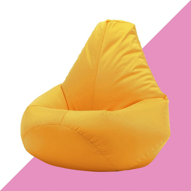 Salcombe Polyester Outdoor Friendly Refillable Bean Bag Chair & Lounger, Yellow