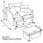 Fauteuil d'appoint pivotant surdimensionné rembourré avec repose-pieds-133963553