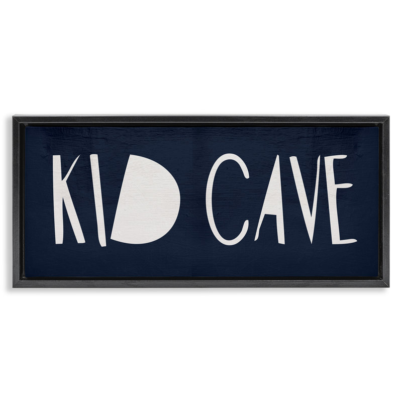 «Minimal Kid Cave», art mural encadré noir par Daphne Polselli, Cadre flottant noir de jais, H 11 po x l 25 po