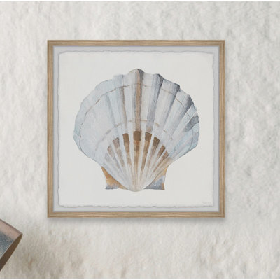 «Pretty White Shell», reproduction encadrée