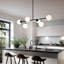 Lustre linéaire spoutnik moderne à 6 lumières Keden