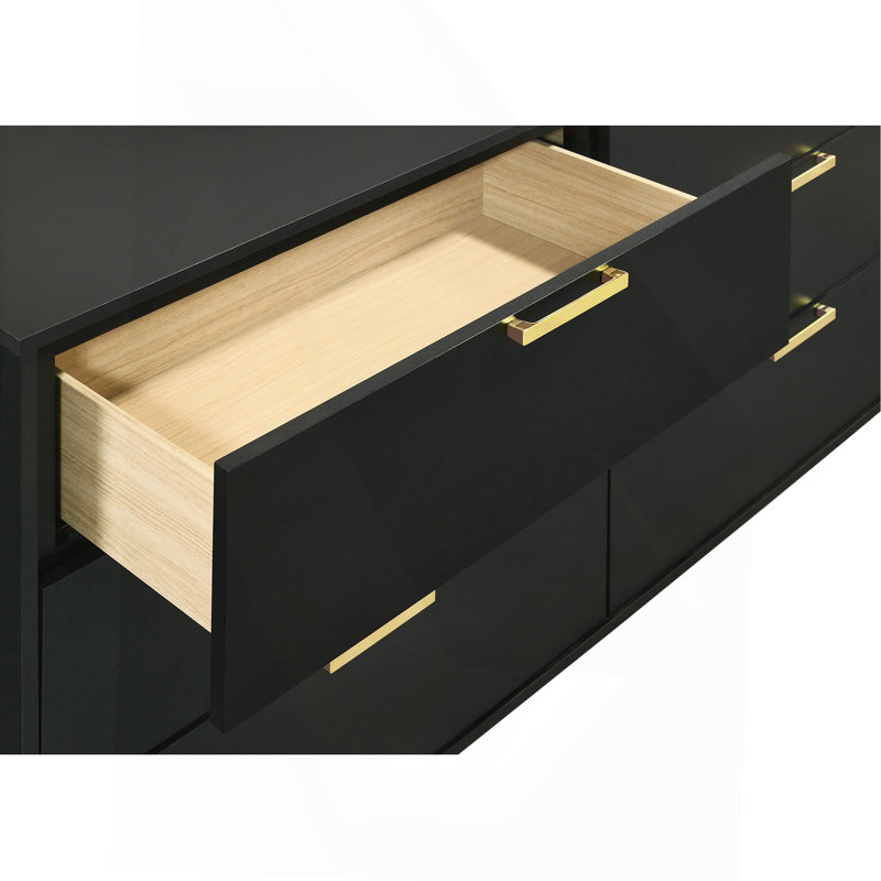 Commode rectangulaire à 6 tiroirs Lexie
