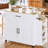 Rolling Kitchen Island with 2 Cabinets and 3-Position Adjustable Shelf, 35.4“ W x 15.3" D Storage Cart for Kitchen, Dining Room-1963753817
