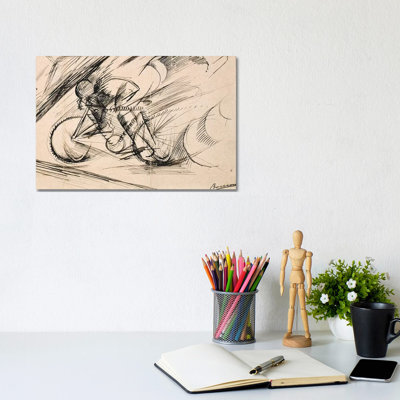 Dynamism Of A Cyclist, 1913 by Umberto Boccioni - Wrapped Canvas Gallery-Wrapped Canvas Giclée
