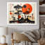 «Full Moon Japanese Mountain Retro Illustration» sur-136034789-98205615