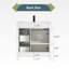 Ensemble de meuble-lavabo autoportant blanc simple 30 po avec plateau en composite Adria-235181318