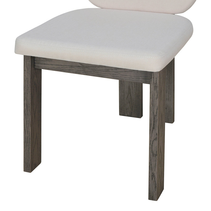 Ensemble de salle à manger rétro 7 pièces TREXM, 1 table rectangulaire avec base à tréteaux et 6 chaises rembourrées pour la salle à manger et la cuisine (gris)
