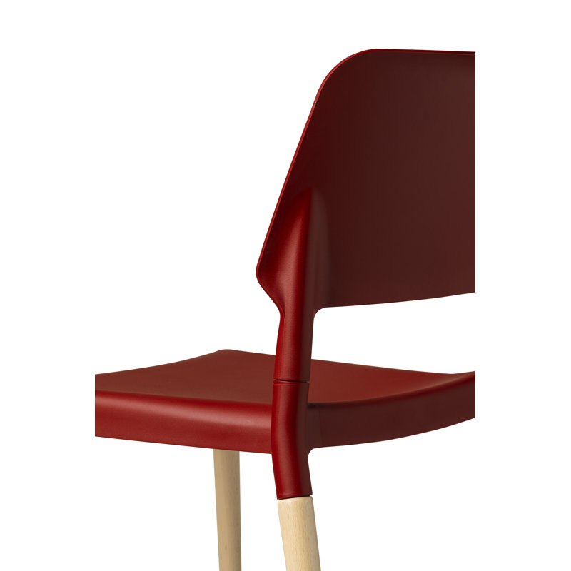 Belloch Chair, Red, Natural Beech Wood