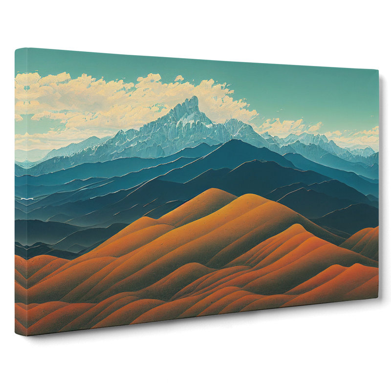 XXX-H1022-WF-10116X Welcoming Mountain Landscape - Wrapped Canvas Print, 50cm H x 76cm W x 3cm D