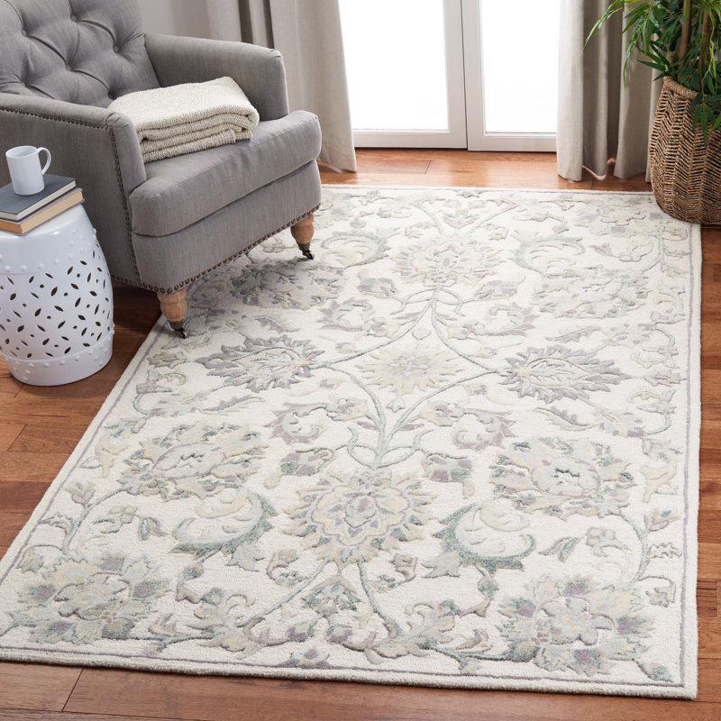 Gulielma Hand Tufted Wool Oriental Rug, Rectangle 9' x 12'