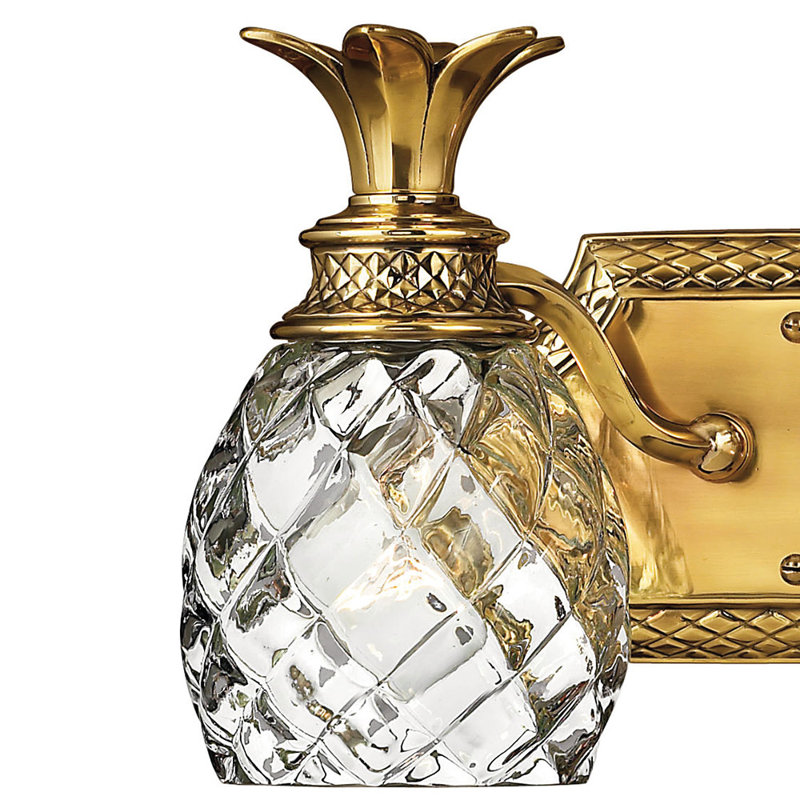 Plantation 2 Light Wall Sconce, Burnished Brass