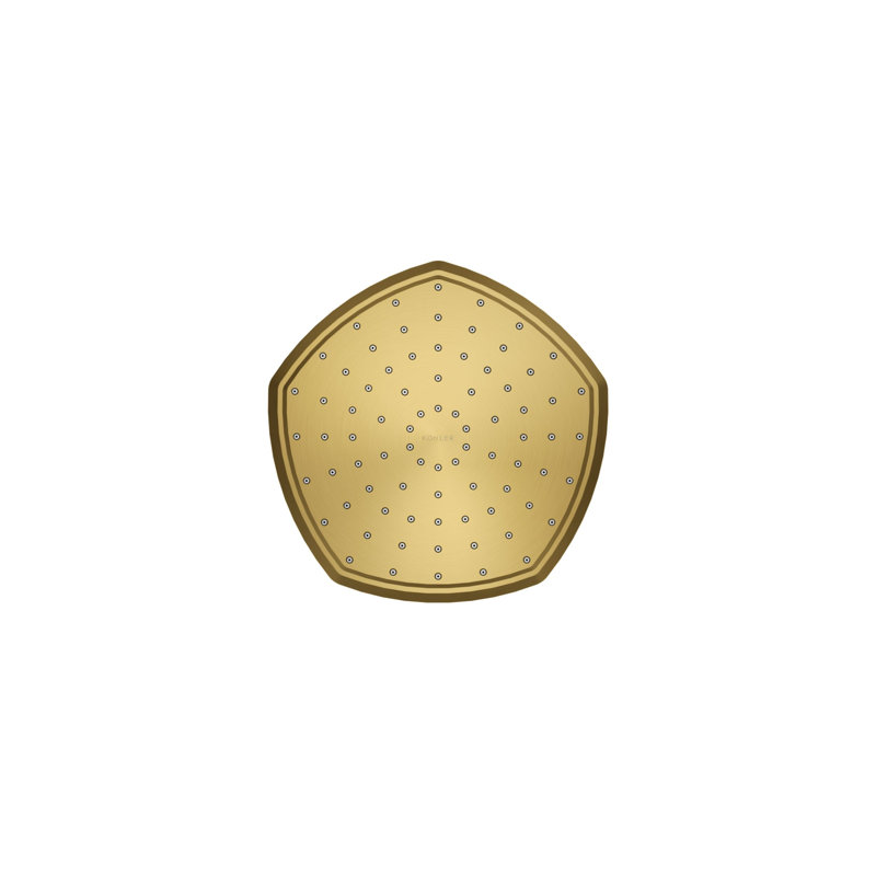 Occasion Rain Fixed Shower Head, Vibrant Brushed Moderne Brass