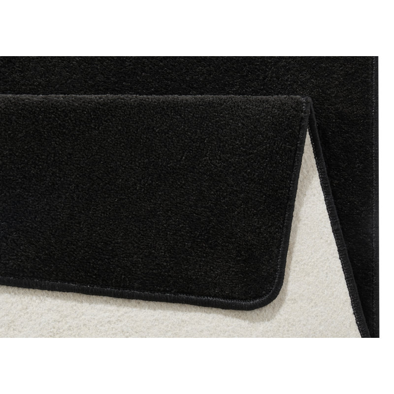 Fancy Black Rug, Runner 80 x 300 cm