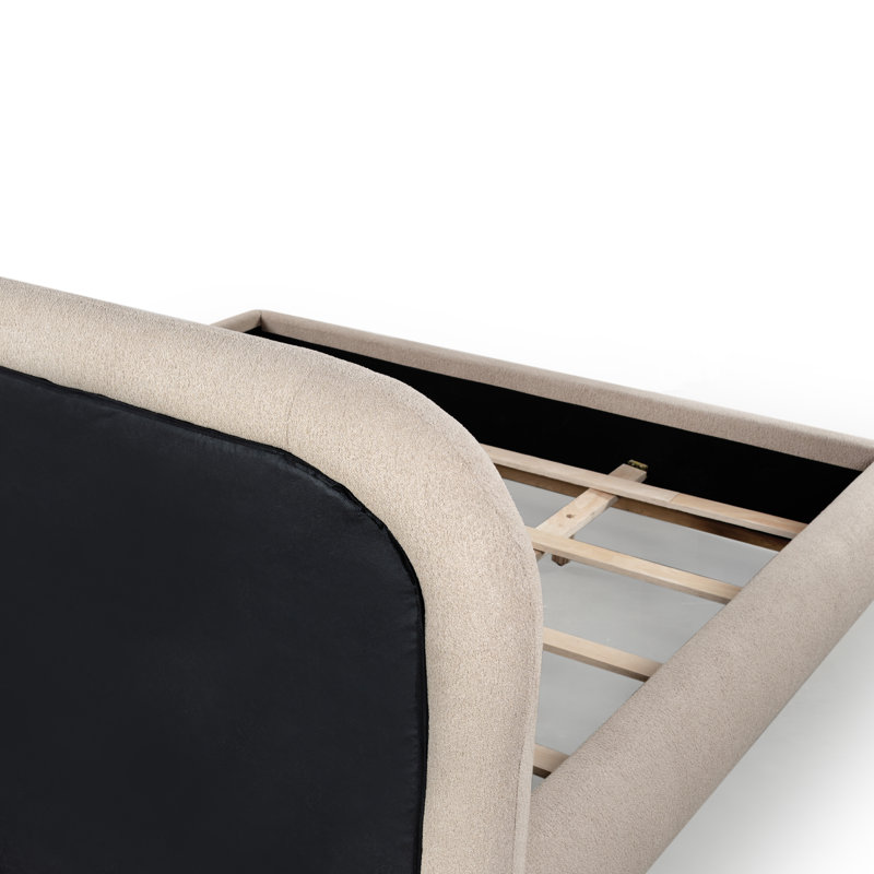 Jennabryanna Boucle Bed, Queen, Light Brown Boucle