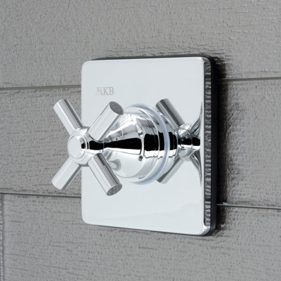 Kingston Brass Elinvar Single-Handle Wall Mount Three-Way Diverter Valve with Trim Kit