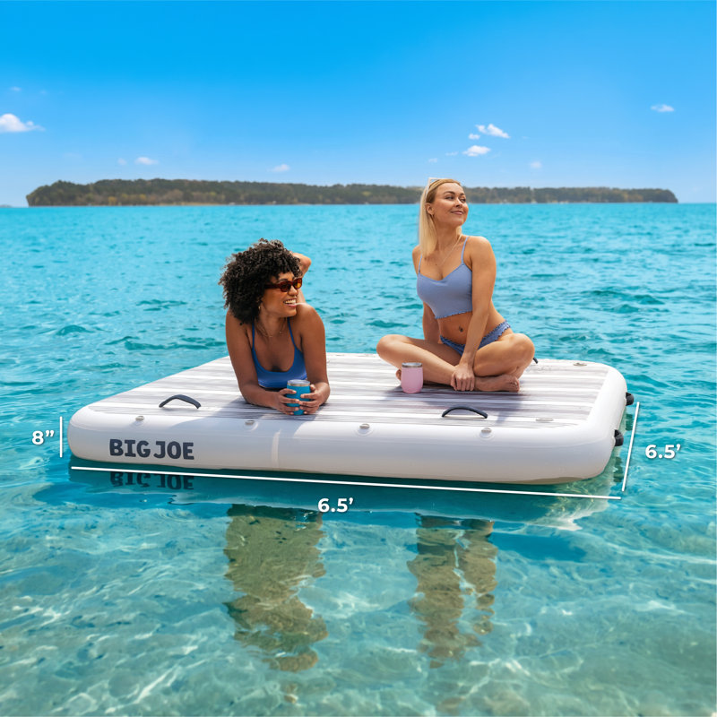Quai flottant gonflable pour adultes 6,5 pi x 6,5 pi Big Joe Tidaljoy, Carré 6,5 pi x 6,5 pi