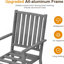 Ensemble de 4 chaises de patio en aluminium toutes saisons de 23 po avec coussins gris épais et structure grise