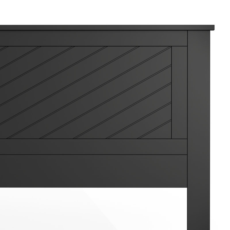 Palmdale Solid Wood Platform Bed, Twin, Black