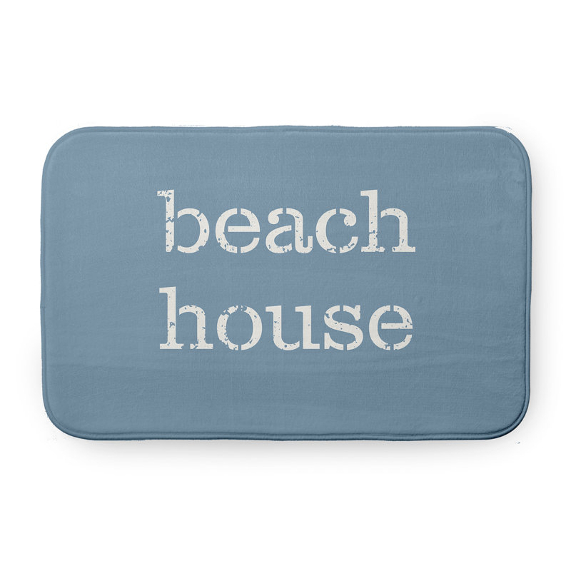 Tapis de bain Beach, L 17 po x L 24 po, Bleu