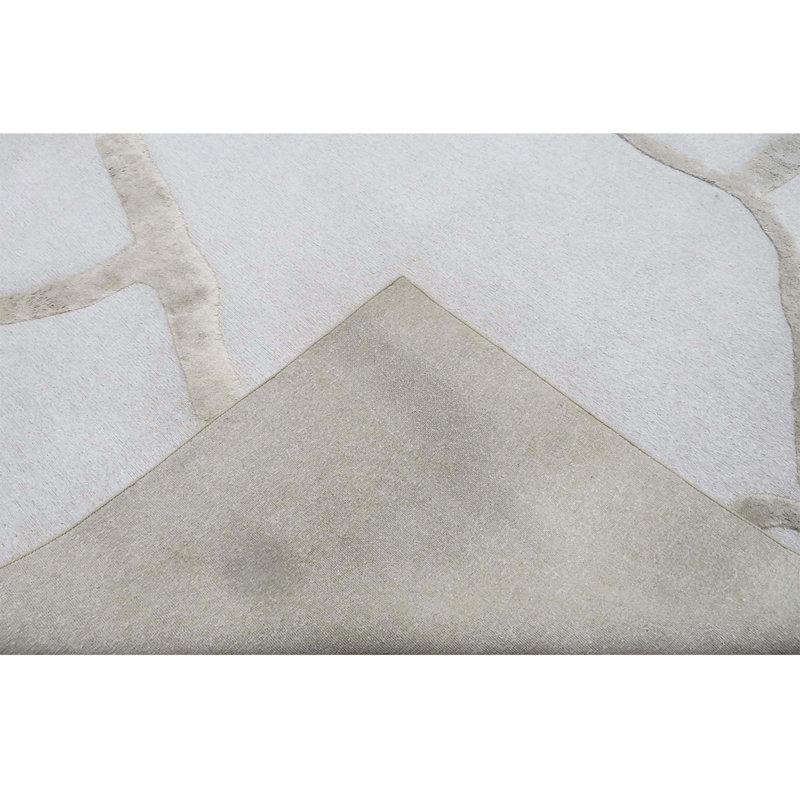 Linen Abstract Area Rug, Rectangle 6' x 9'