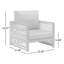 Chaise avec accoudoirs en teck Livinia Pawni