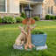 Statue de jardin de bouledogue français