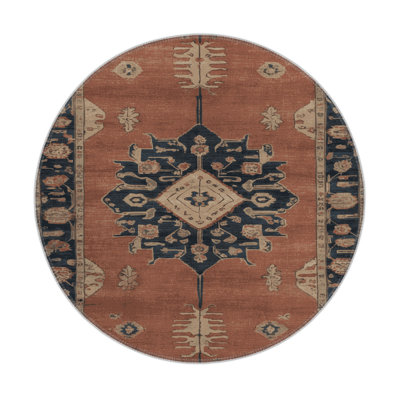 Tapis intérieur et extérieur brun Overdyed