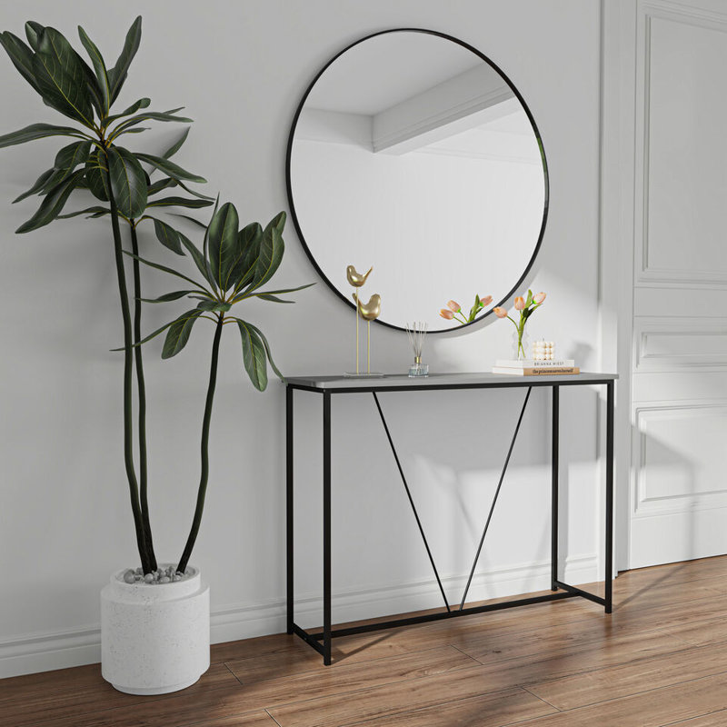 Alexanda 75cm Console Table, Cool Grey