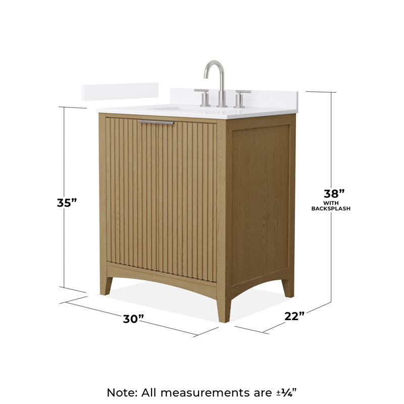 Palmilla 48" Freestanding Single Bathroom Vanity with Quartz Top, White Quartz, Beige / Brushed Nickel, 60"