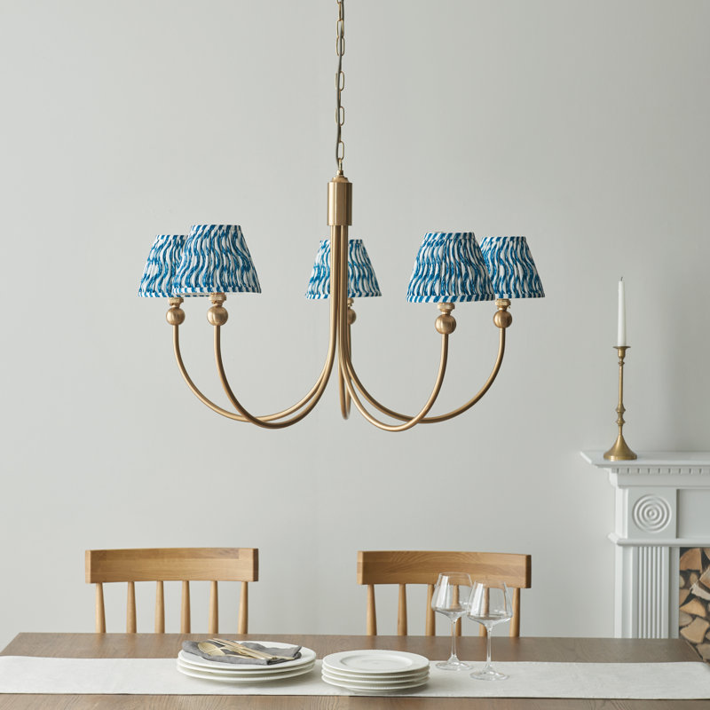 Santiago 5 - Light Chandelier, Blue