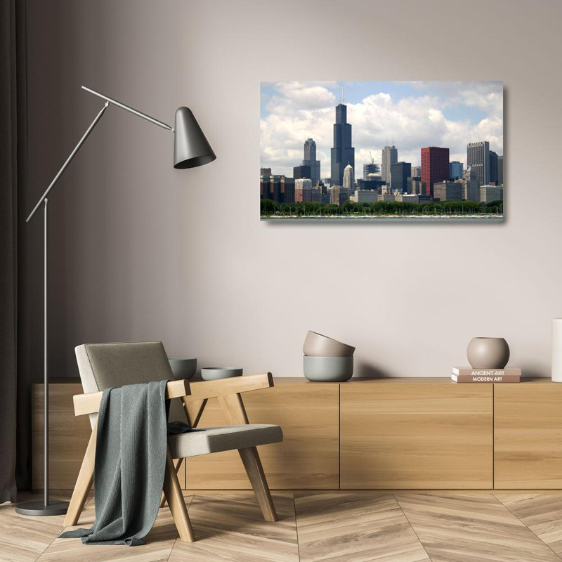 Panorama urbain de Chicago, H 14 po x l 24 po