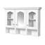 Armoire de salle de bain murale 47 "avec miroir, armoire avec 3 tablettes réglables et 3 compartiments ouverts pour la salle de bain, armoire de rangement au-dessus de la toilette avec portes en verre