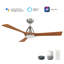 Ventilateur de plafond intelligent 52 po avec télécommande Perry, ensemble d'éclairage inclus, fonctionne avec l'assistant Google et Amazon Alexa, raccourci Siri.-2055141720-2055141722