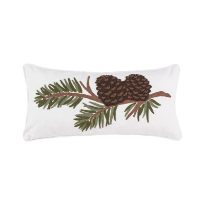 Cooper Pinecone Branch Tufted Pillow